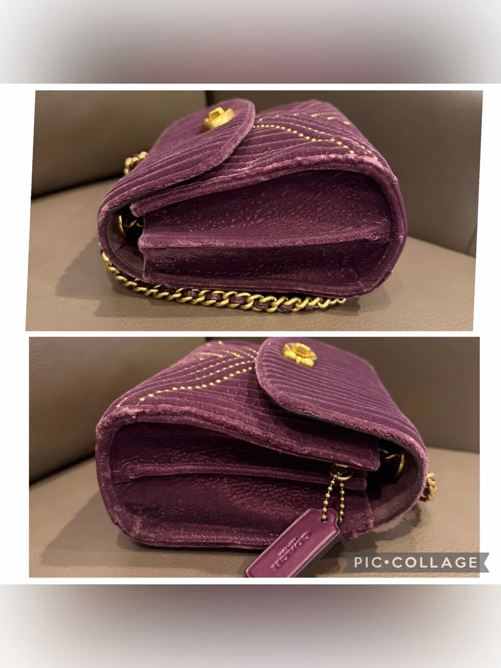 Coach Parker 18 with Quilting and Rivets